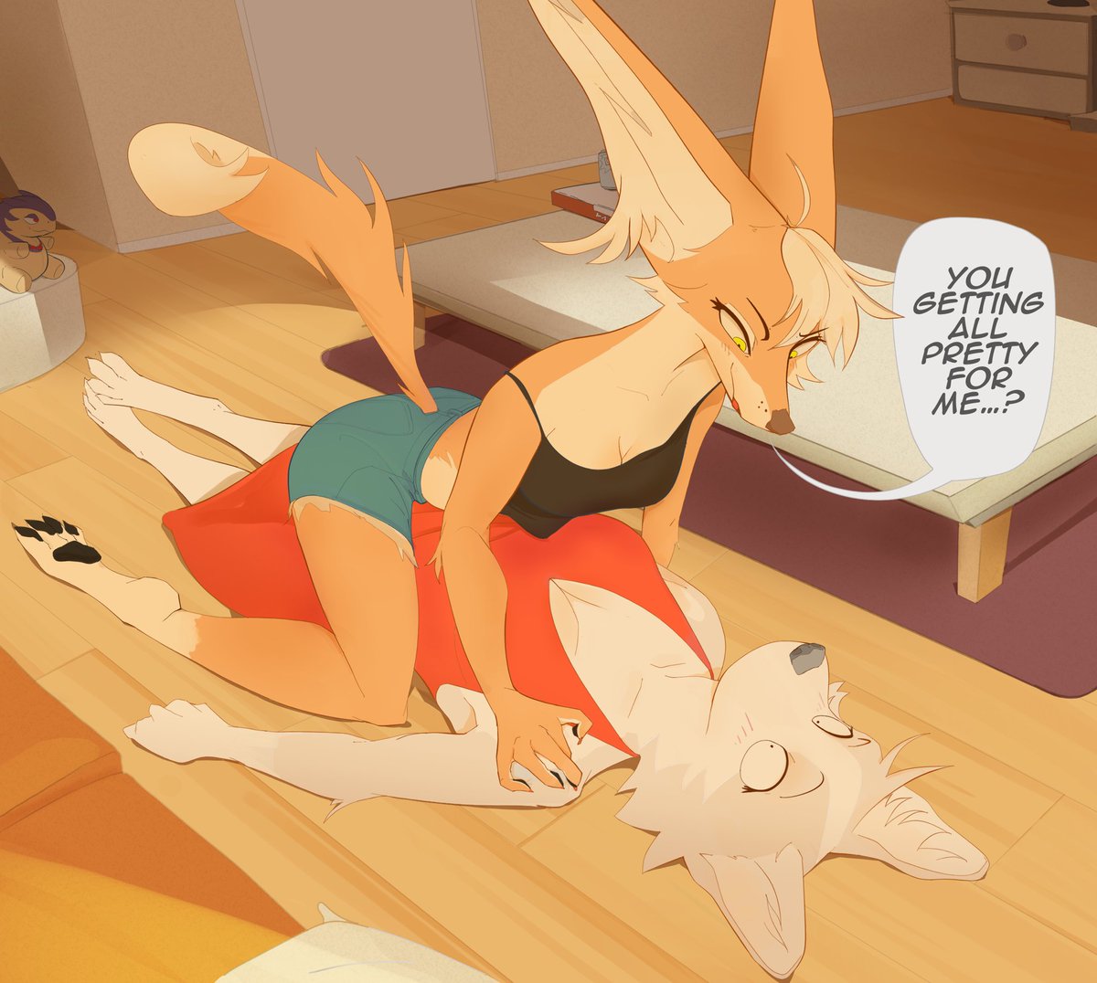 GirlSweatHuffer's tweet photo. A fox and a hound https://t.co/Ik19UPmE7e
