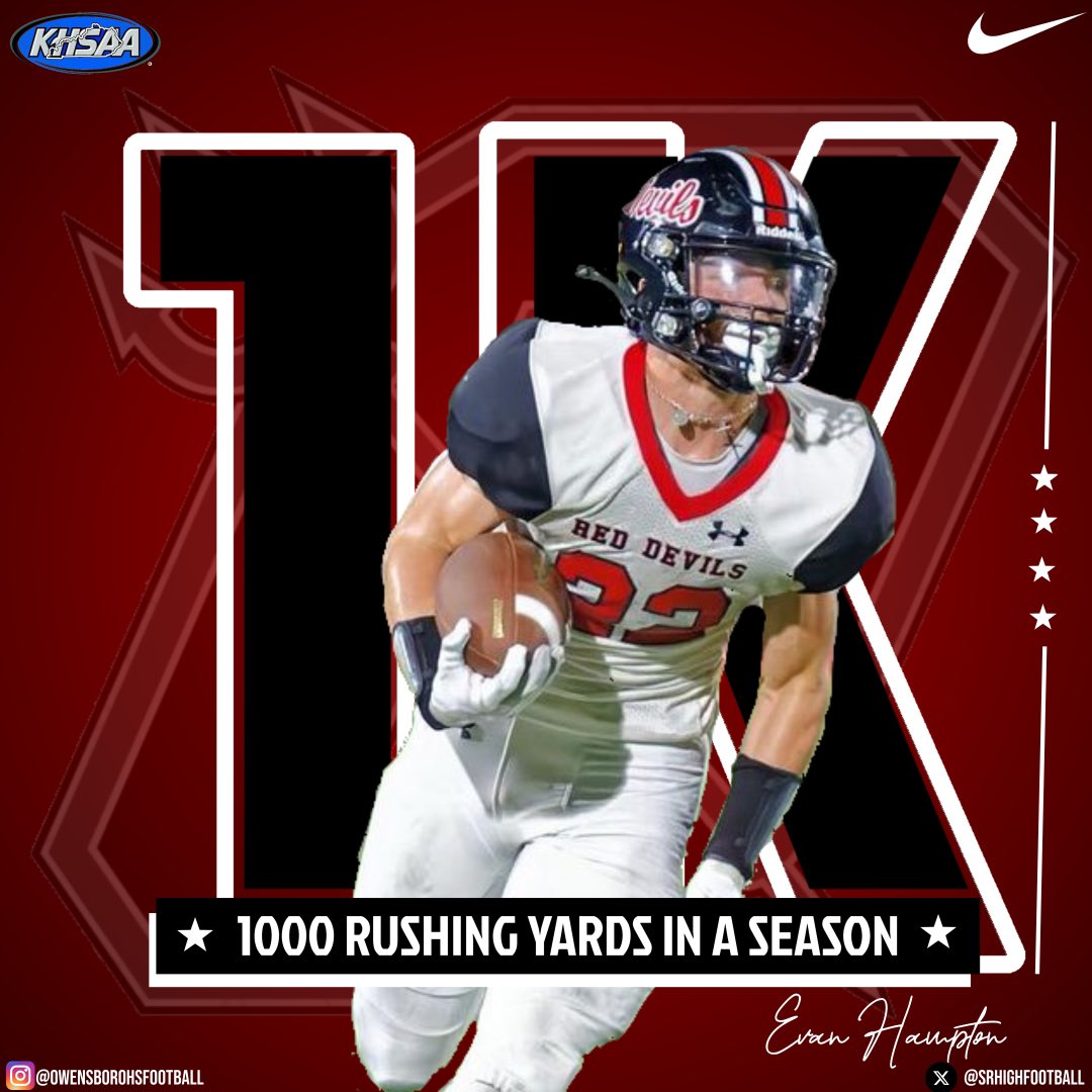 Congratulations Evan Hampton on reaching 1000+ rushing yards on the season! #WinTheDay