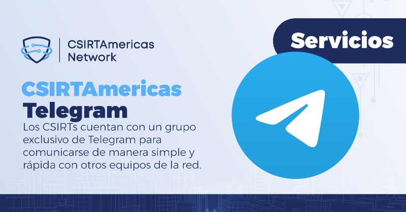 OEA_Cyber's tweet photo. ¿Cómo comparte información la comunidad de #CSIRTAmericas sobre eventos y amenazas de ciberseguridad?
Servicios 24/7:
🗨️ Chat:Info general y novedades
📧 Lista:Avisos críticos y apoyo
📢 Feeds:Alertas de ataques y vulnerabilidades
🔁 MISP:Análisis de malware para defensa conjunta