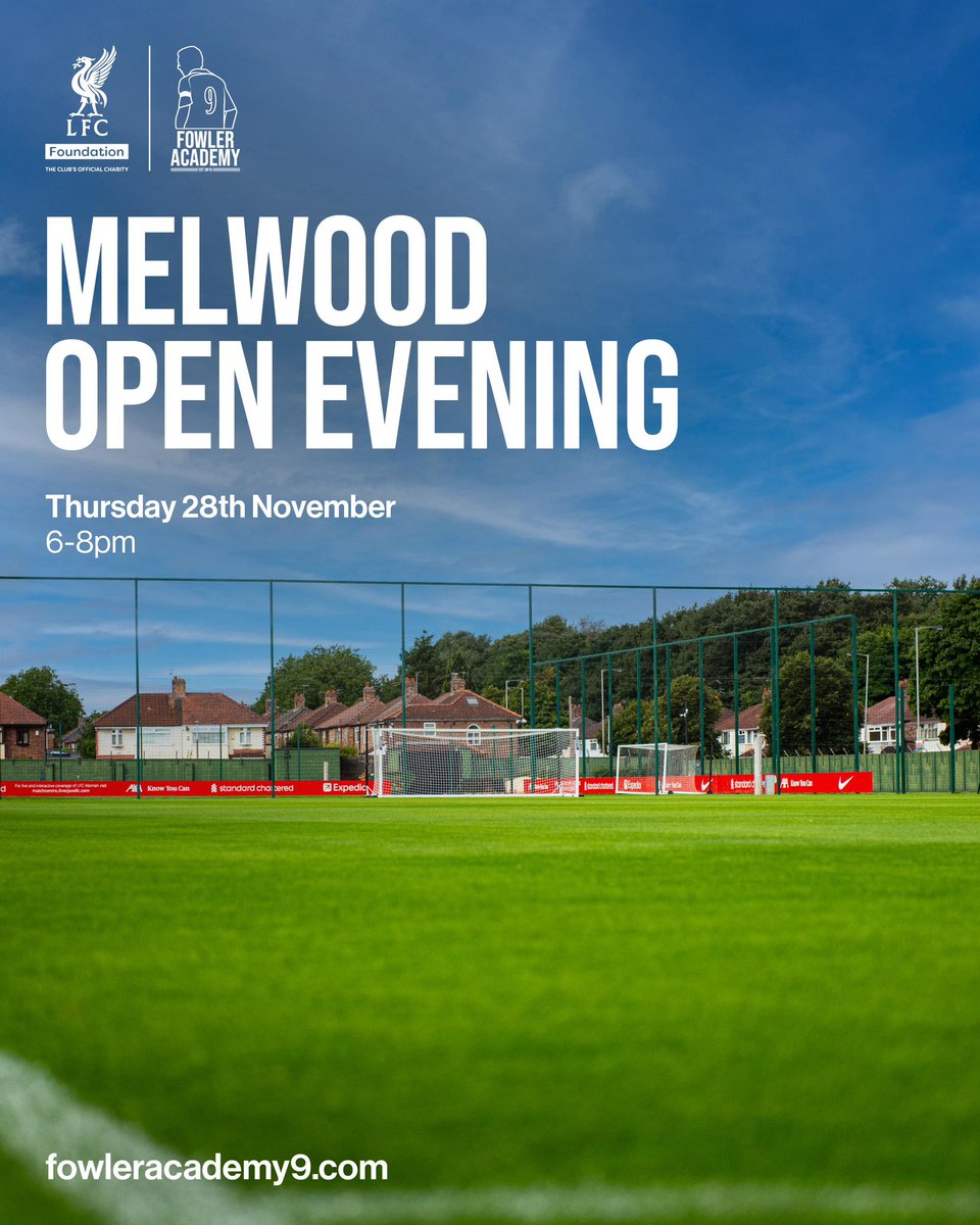 Robbie Fowler Academy (@fowleracademy9) on Twitter photo Announcing our open evening for our September 2025 intake of new students โผ๏ธ <a href="/LFCFoundation/">LFC Foundation</a> <a href="/Robbie9Fowler/">Robbie Fowler</a>
View our world-class facilities and learn about our award winning football and education pathways. โฝ๏ธ๐
Hit the link and register now - rb.gy/976cdd Announcing our open evening for our September 2025 intake of new students โผ๏ธ <a href="/LFCFoundation/">LFC Foundation</a> <a href="/Robbie9Fowler/">Robbie Fowler</a>
View our world-class facilities and learn about our award winning football and education pathways. โฝ๏ธ๐
Hit the link and register now - rb.gy/976cdd