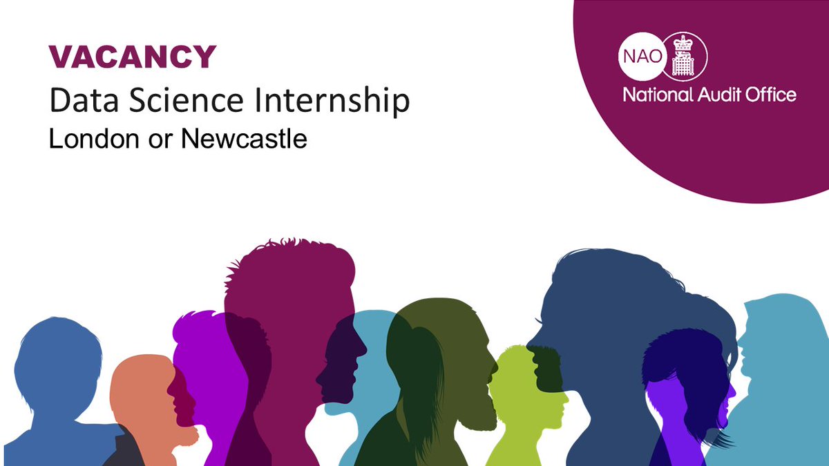 Apply to become a Data Science Intern at the National Audit Office.

You'll be trained in R, SQL and Python, before getting your hands dirty and applying the skills you have learned to real life problems.

Applications close 17 November: nao.my.site.com/xcdrecruit__Si…