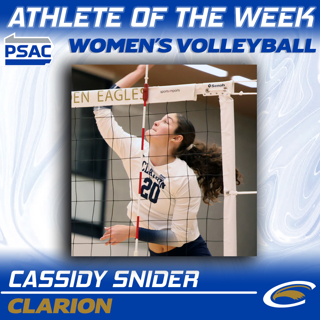 PSACsports's tweet photo. WOMEN'S VOLLEYBALL: The #PSACVB Athletes of the Week! ๐๐
WEST
Athlete: Cassidy Snider, @ClarionEagles
Defensive: Erika Lindqvist, @BoroAthletics
EAST
Athlete: Rylee Lenz, @SURamsOfficial
Defensive: Caroline Halsey, @VilleMarauders
Full story: ๐https://t.co/wJsUcWpaMl https://t.co/XwitrUIRt8