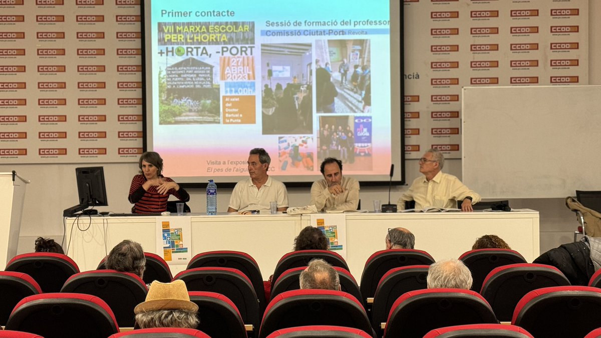 Comença la presentació de la unitat didàctica elaborada pel grup de professorat de <a href="/NoAmpliacioPort/">ComissióCiutatPortValència</a> . Presenta l’acte @Cristinasrivas d’<a href="/educacio_ccoopv/">FECCOOPV</a> . Agraïm aquesta col•laboració per donar-nos a conèixer aquesta proposta que de segur, extendrem pels centres educatius.