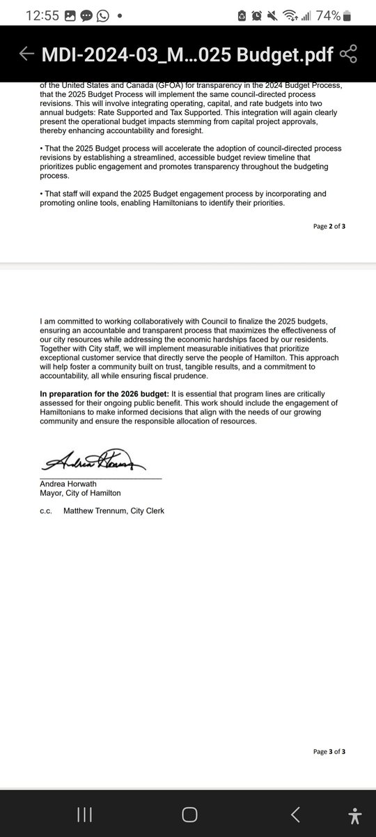 I'm honoured to join <a href="/ward1wilson/">Maureen Wilson (She / Her)</a> as Chair/Vice Chair of the 2025 <a href="/cityofhamilton/">City of Hamilton</a> budget process.

I appreciate <a href="/AndreaHorwath/">Andrea Horwath</a>'s directive to deliver a responsible budget for #HamOnt taxpayers - and any savings Councillors may bring forward on their third budget of this term.
