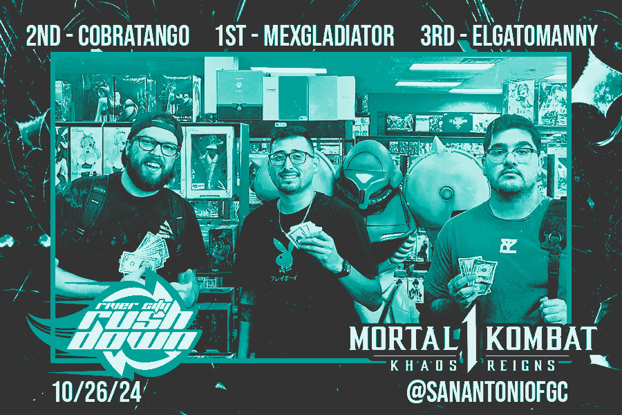 SanAntonioFGC's tweet photo. Much love to everyone who came out for our last Rushdown of 2024! Lots of new faces and competition. Below are the top 3 pics from each game. 

We'll have November's SAFGC schedule announced later today as well. https://t.co/kvDa9ibjRk