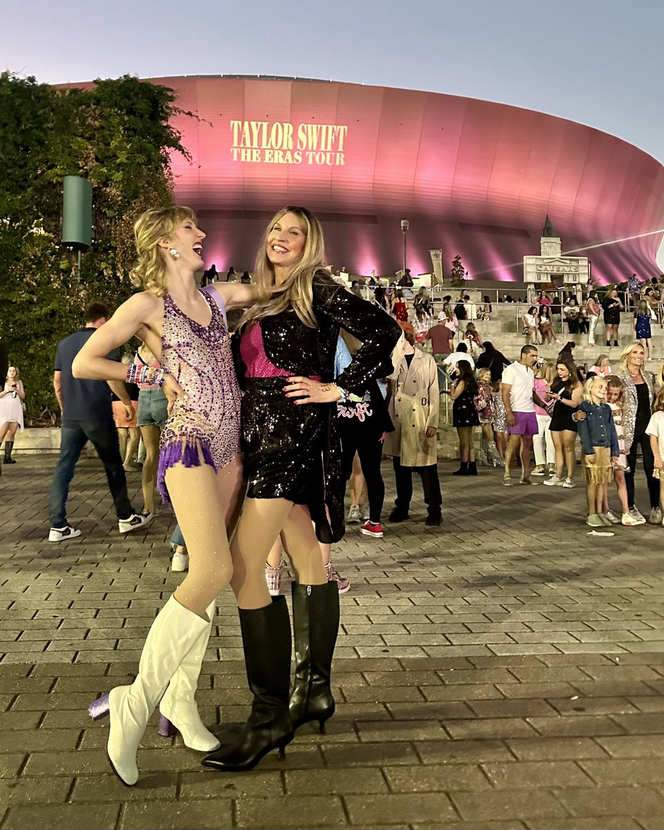 My mom took 16 yr old me to the Fearless Tour in 2009. 15 years later I got to take her to NOLA N1 of the Eras Tour. Big night for these Swifties! #TaylorSwift #ErasTour <a href="/taylornation13/">Taylor Nation</a>