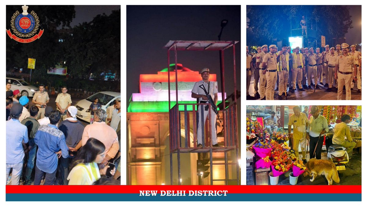 DCPNewDelhi's tweet photo. Ensuring Citizen Safety this #FestiveSeason!
Our teams are on high alert, conducting anti-sabotage checks, foot patrols, manning observation posts, and engaging with members of the community to ensure a safe festival season for all.
#FestiveSafety https://t.co/Q1vz9s65yQ