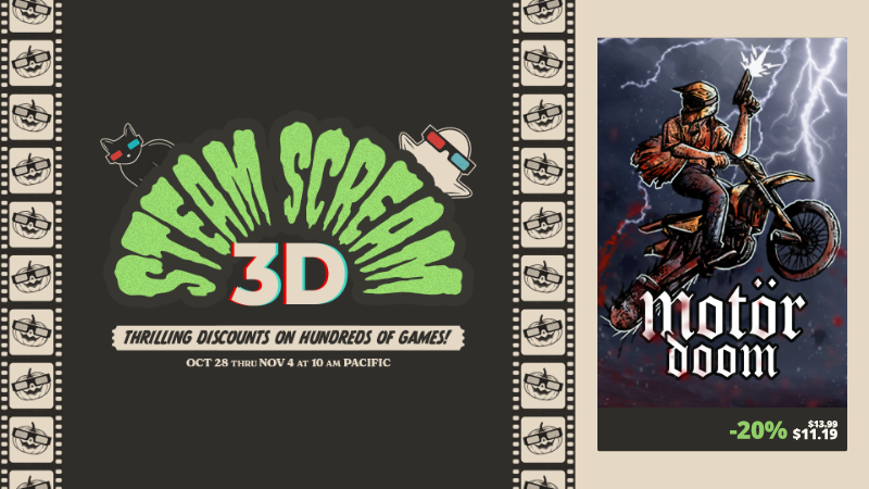 Motördoom is 20% off during the Steam Scream event!
#games #SteamScream