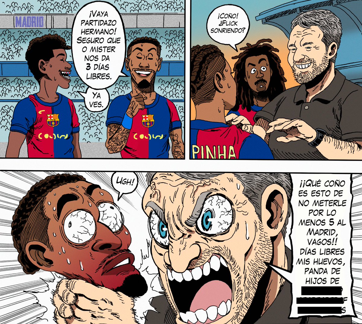 ¡Llamamiento a los culers! Quiero ir subiendo tiras cómicas asiduamente, pero necesito que me ayudéis a crecer entre todos y así este proyecto se hará una realidad. Se agradecería mucho que me sigáis y compartáis este post, ¡muchas gracias y visca el Barça!