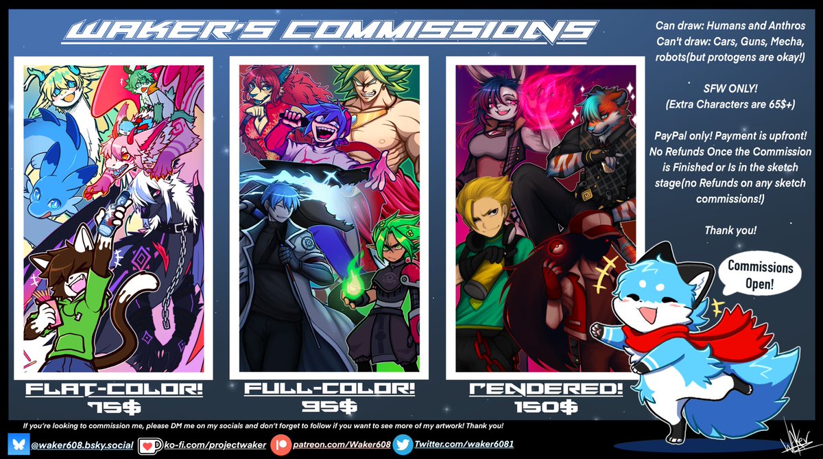 Open✨
(Heyo! I got art commissions open with new prices! I’m keeping it simple this time around, please do dm me if interested it would help me out a lot! Also RTs here are deeply appreciated! Thank you! ^^)
#art #artcommissions #commissionsopen