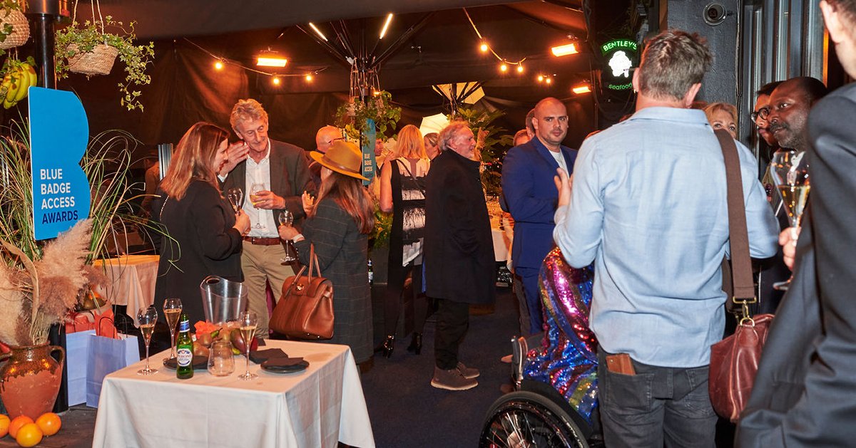 bluebadgestyle's tweet photo. Fantastic night at the launch of the @BlueBadgeAccess  Awards 24/25. Nominations for Exceptional #Accessibility are Now OPEN. Go to our website to nominate. Thank you for the support #GAUCHOPiccadilly @MotabilityOps @weareconran #HEWI @UKHospKate @UKHofficial @peroniuk https://t.co/9lNFAoKrki