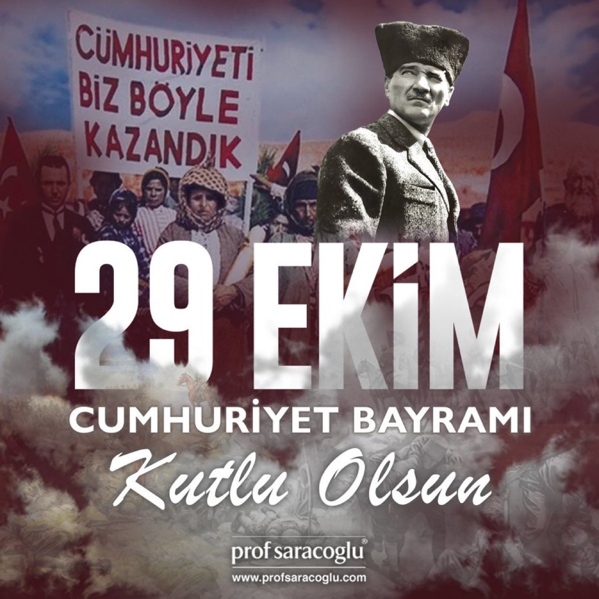 Cumhuriyetimizin 101. Yılı Kutlu Olsun🇹🇷 Cumhuriyet'i bizlere armağan eden Gazi Mustafa Kemal Atatürk ve tüm silah arkadaşlarını saygıyla anıyoruz.

#29Ekim #Atatürk #CumhuriyetBayramı