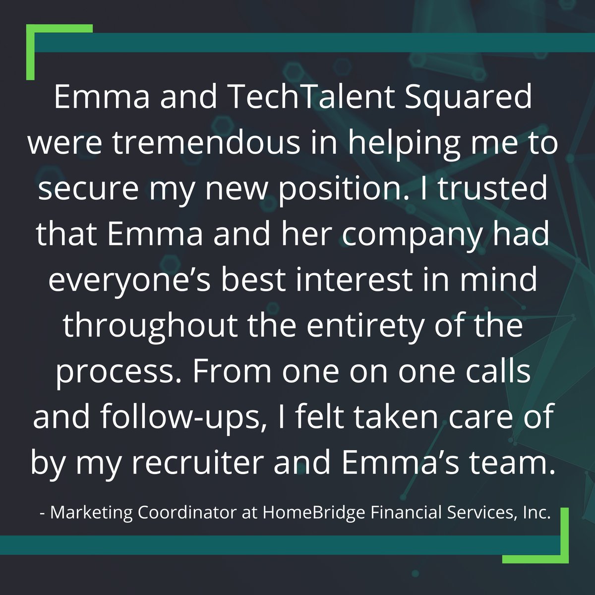 TechTalent2's tweet image. Discover the stories behind success. Check out what our clients have to say about TechTalent Squared! 🌟
Learn more at techtalentsquared.com/testimonial/
#ClientTestimonials #SuccessStories #TechTalentSquared #TechTalent #Testimonials