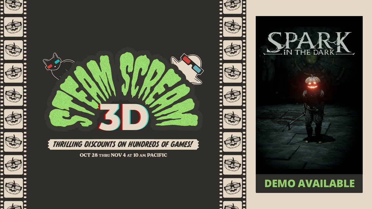We’re participating in the Steam Scream Fest!
You’re welcome to play the updated demo for free and try out the “Halloween Horrors” mode!

#indiegame #dungeonCrawler #steam #steamScream