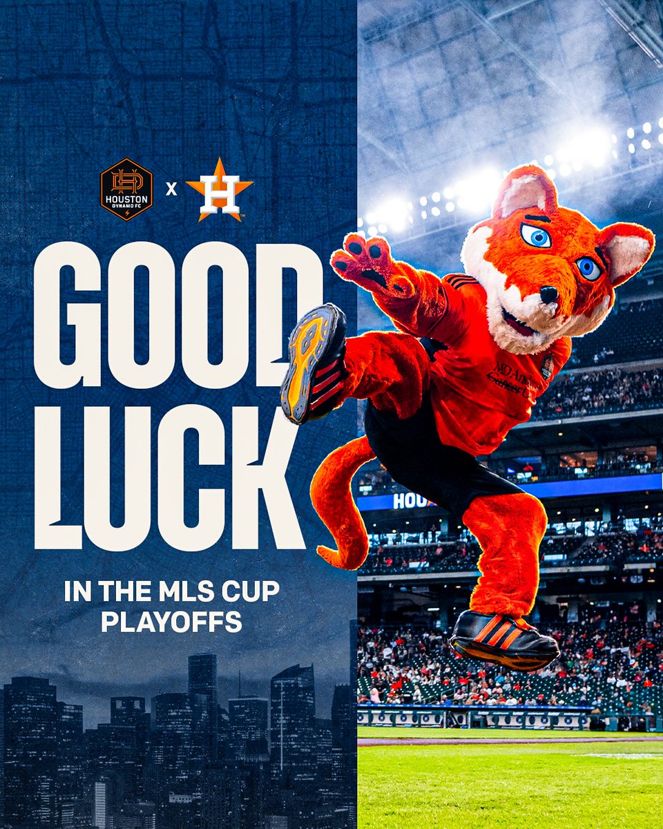 astros's tweet photo. Wishing good luck to the @HoustonDynamo in the MLS Cup Playoffs!! 🤘

#Grind2Shine https://t.co/hb7GJLf8rj