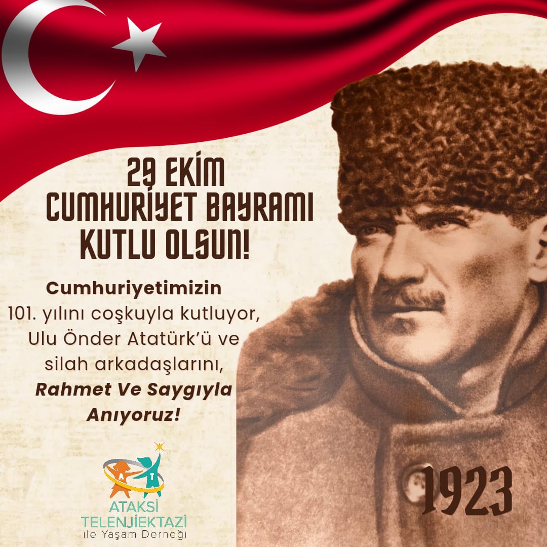 "Cumhuriyet, düşüncesi hür, anlayışı hür, vicdanı hür nesiller ister." M. KEMAL ATATÜRK

Mustafa Kemal Atatürk’ün en büyük mirası olan cumhuriyet, daima yolumuzu aydınlatmaya devam edecektir. . 29 Ekim Cumhuriyet Bayramı kutlu olsun!
#Cumhuriyetimizin101Yılı 
#yaşasıncumhuriyet