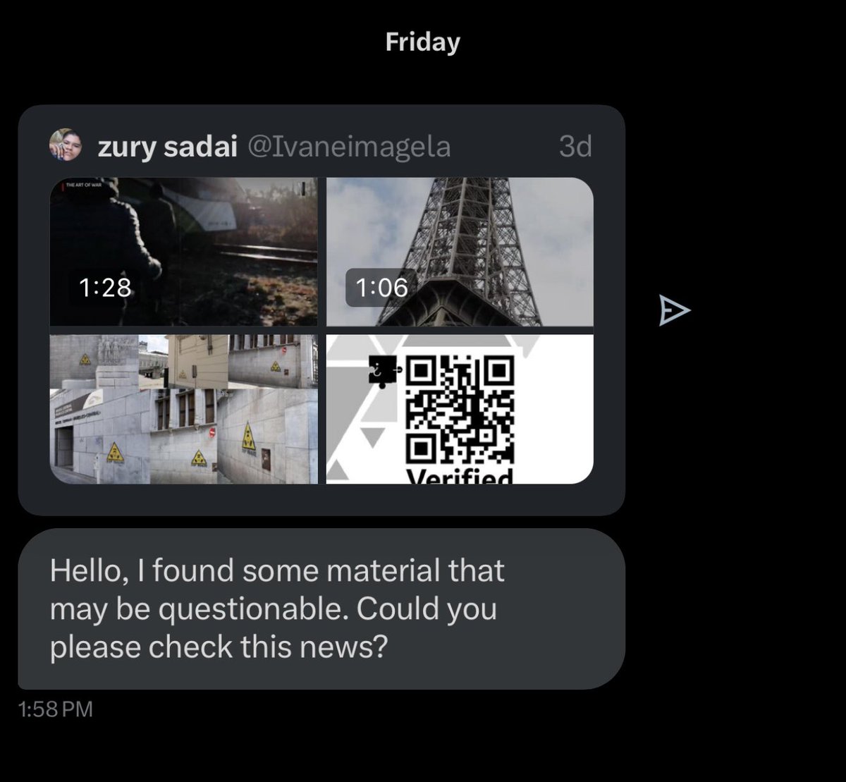brianjliston's tweet photo. On top of social media replies and email spam, we can also now confirm that Op Overload sends DMs with requests to verify fake leads. 

Decided to check my spam folder, and voila.

Stay frosty out there! 🪓 https://t.co/x3aaNYI5bx