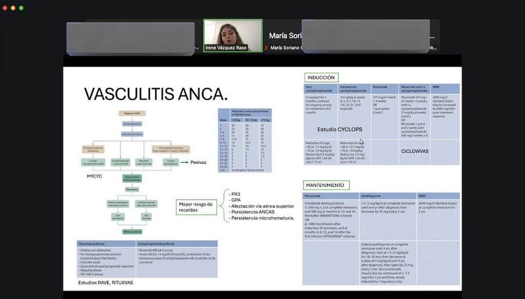 Hoy nuestra R3 Irene Vázquez presentando una sesión muy interesante y amena sobre GNRP para #MiercolesNefrologicos <a href="/nefrologicos/">Miércoles Nefrológicos</a> <a href="/SOMANEorg/">Sociedad Madrileña de Nefrología (SOMANE)</a>