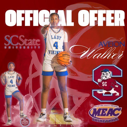 Aveion Walker (@aveionwalker4) on Twitter photo I am Blessed to receive my first D1 offer from <a href="/ScstateWBB/">SC State Women’s Basketball</a>. <a href="/lady_wbb/">DenmarkLadyVikingsWBB</a> <a href="/jonescoach85/">CoachTJones</a> <a href="/Qmurray5/">Jaquanna Murray</a> I am Blessed to receive my first D1 offer from <a href="/ScstateWBB/">SC State Women’s Basketball</a>. <a href="/lady_wbb/">DenmarkLadyVikingsWBB</a> <a href="/jonescoach85/">CoachTJones</a> <a href="/Qmurray5/">Jaquanna Murray</a>