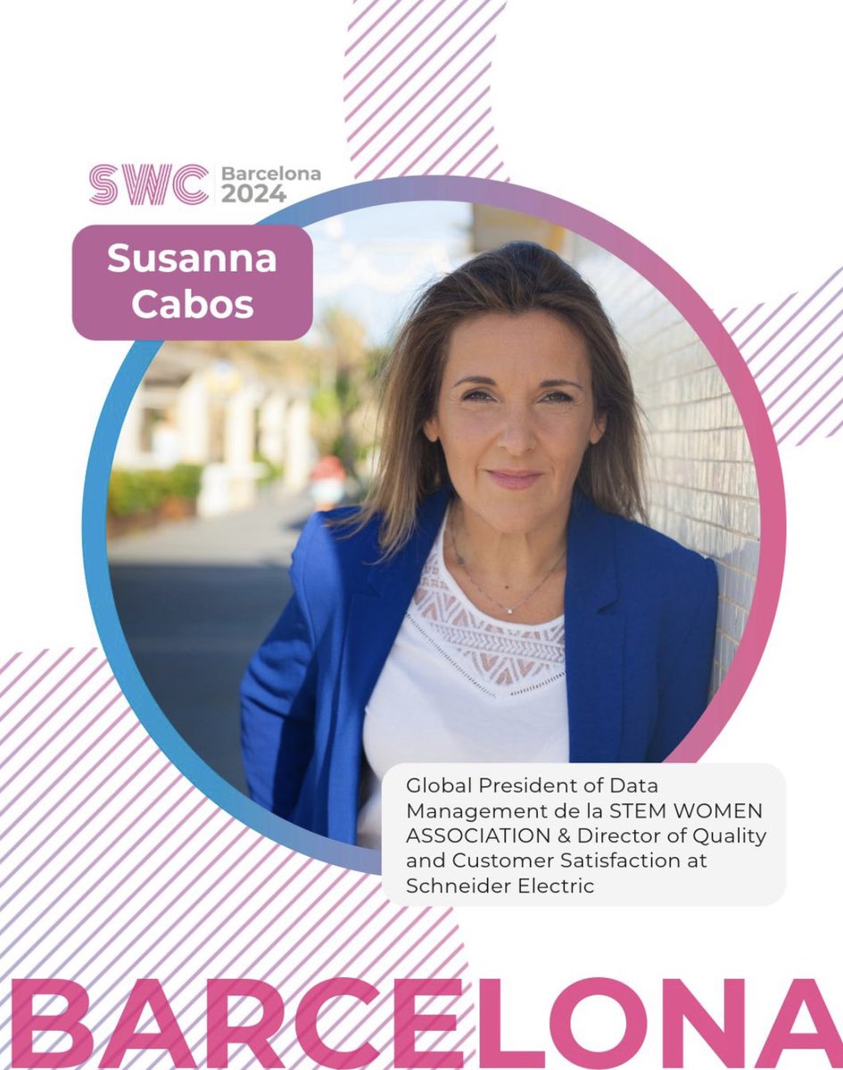 👍⭐️ #SWCBarcelona2024 
<a href="/SusannaCabos/">Susanna Cabos</a> Chapter Leader of the STEM Women Annual Report and Director of Quality and Customer Satisfaction at <a href="/SchneiderES/">SchneiderElectric ES</a> 
📅 12&amp;13 November
📍<a href="/Esade/">Esade</a> Campus Pedralbes
Tickets 👉 lnkd.in/dvcSw7nD

#MujeresSTEM #STEMPower #STEMWomen