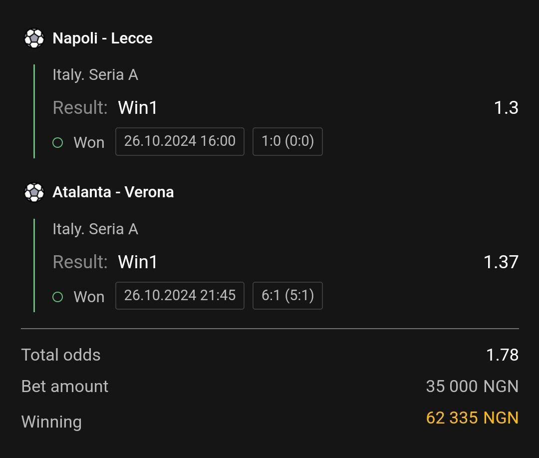 sportafrica2024's tweet photo. #SeriaA #Winnings!🇮🇹

All Booking Codes before the start of matches ➡️https://t.co/N9VuQHv5y5
Increase #WelcomeBonus with #PromoCode 👉🏾SPORTAFR

#Napoli #Lecce #Bologna #Football #winmultibet #sportpredictions #money #win #betandwin #betting #SportsBetting https://t.co/R5leU7RdWN