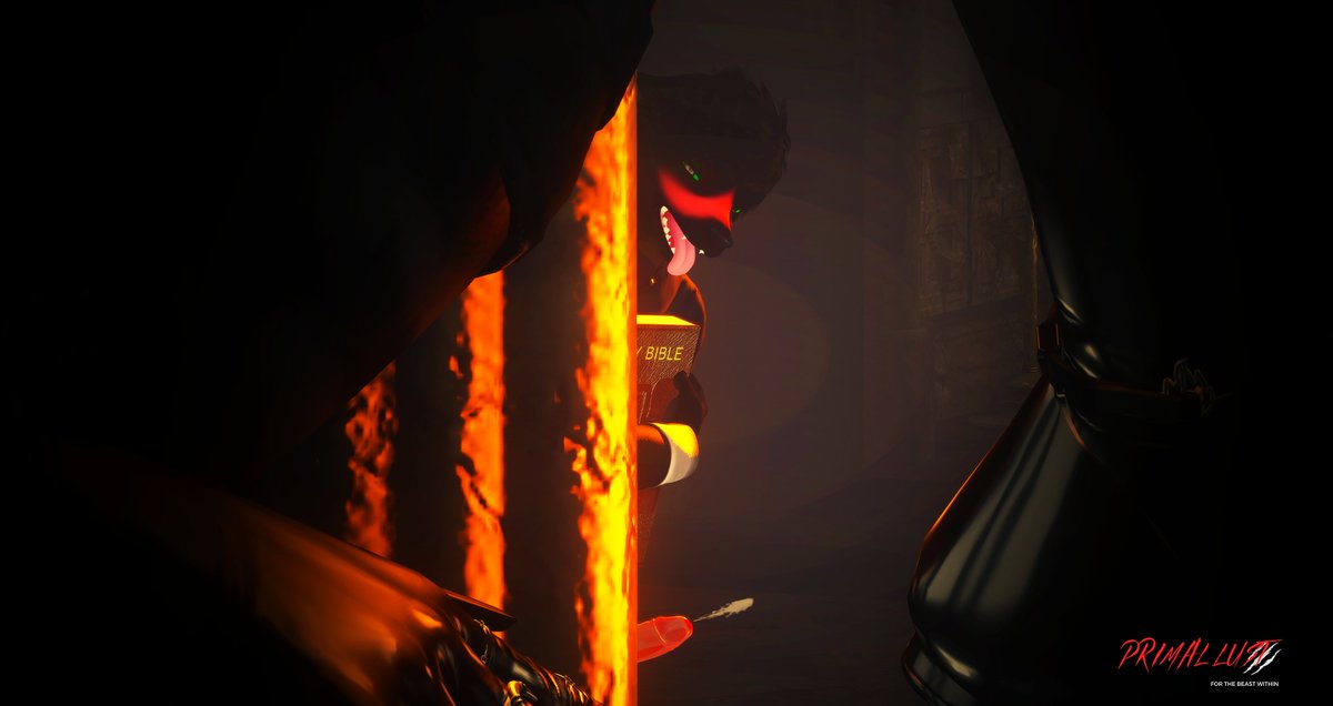 PrimalLustMag's tweet photo. (Warning: Image Might  Be Offensive to Some) More of Sister Niki and that naughty peeping Father Hox. How many Hail Mary's will he need to say to be forgiven? #halloween2024 #lewd #furry #Furries #SecondLife #Photography #Comic https://t.co/8J3GWvYuSm