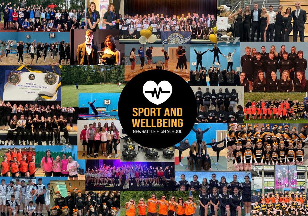🧡Recently we were asked to share a photo that represents Newbattle PE and what we have on offer…

⭐️We couldn’t choose one photo so each teacher picked their favourites with Sport &amp; Wellbeing in the centre of everything we do!