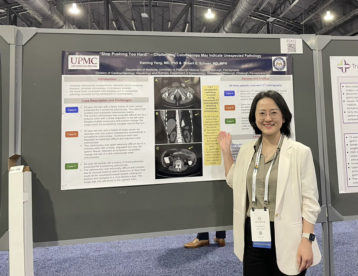 Keming Yang (@kemingyangmdphd) on Twitter photo Glad to present at #ACG2024 <a href="/AmCollegeGastro/">ACG</a> 🤓💩
Very grateful for mentorship and support from <a href="/rockscho/">Rocky Schoen</a> <a href="/PittGILiverNutr/">Pitt Division of GI, Hepatology & Nutrition</a> <a href="/PittIMChiefs/">Pitt Medicine Chiefs</a> ! Glad to present at #ACG2024 <a href="/AmCollegeGastro/">ACG</a> 🤓💩
Very grateful for mentorship and support from <a href="/rockscho/">Rocky Schoen</a> <a href="/PittGILiverNutr/">Pitt Division of GI, Hepatology & Nutrition</a> <a href="/PittIMChiefs/">Pitt Medicine Chiefs</a> !