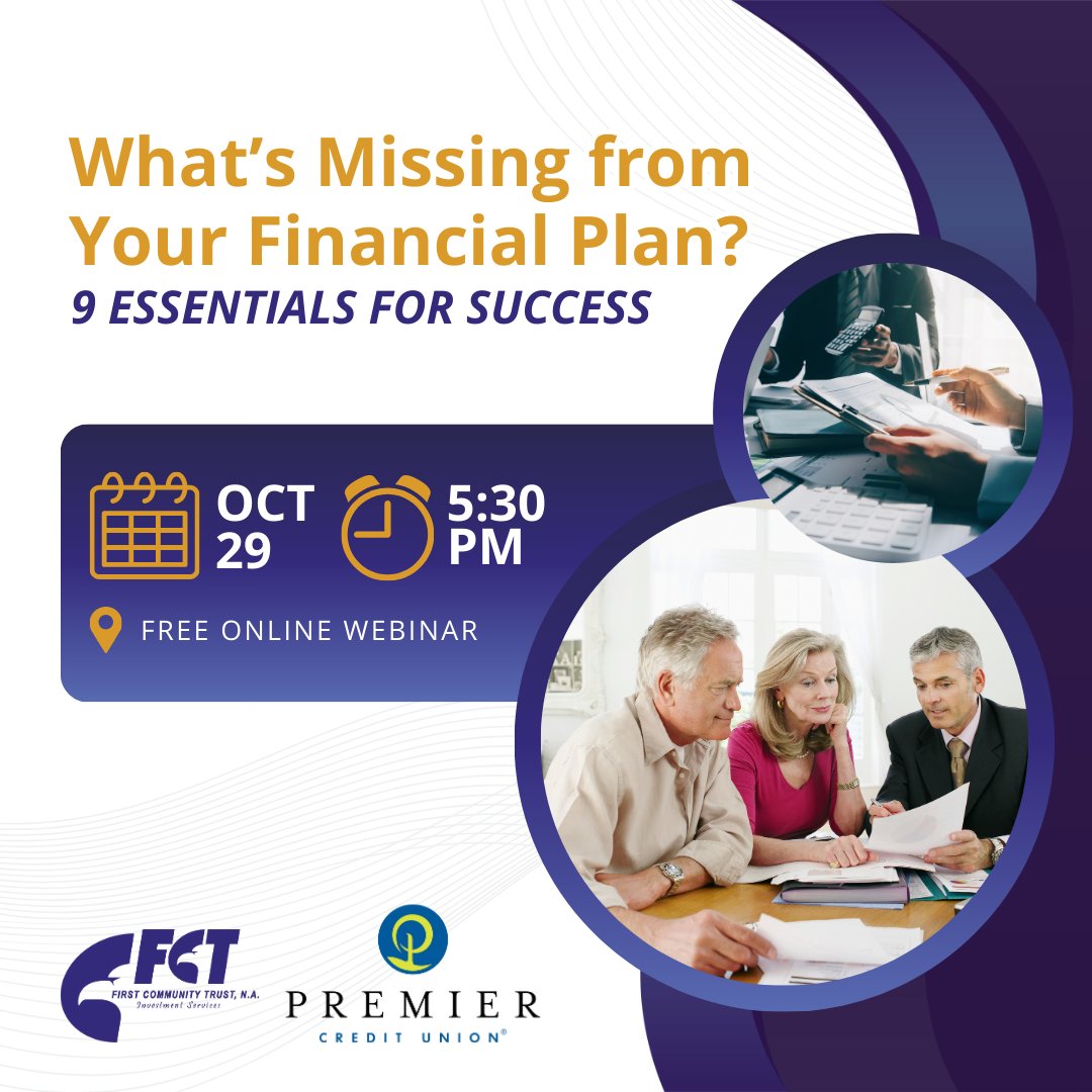 PremierCU's tweet photo. Our free #webinar on #financialplanning strategies is TOMORROW! Register below to secure your spot. #wealthmanagement
https://t.co/kx6lhdxn9z https://t.co/lgQc1kfYg5