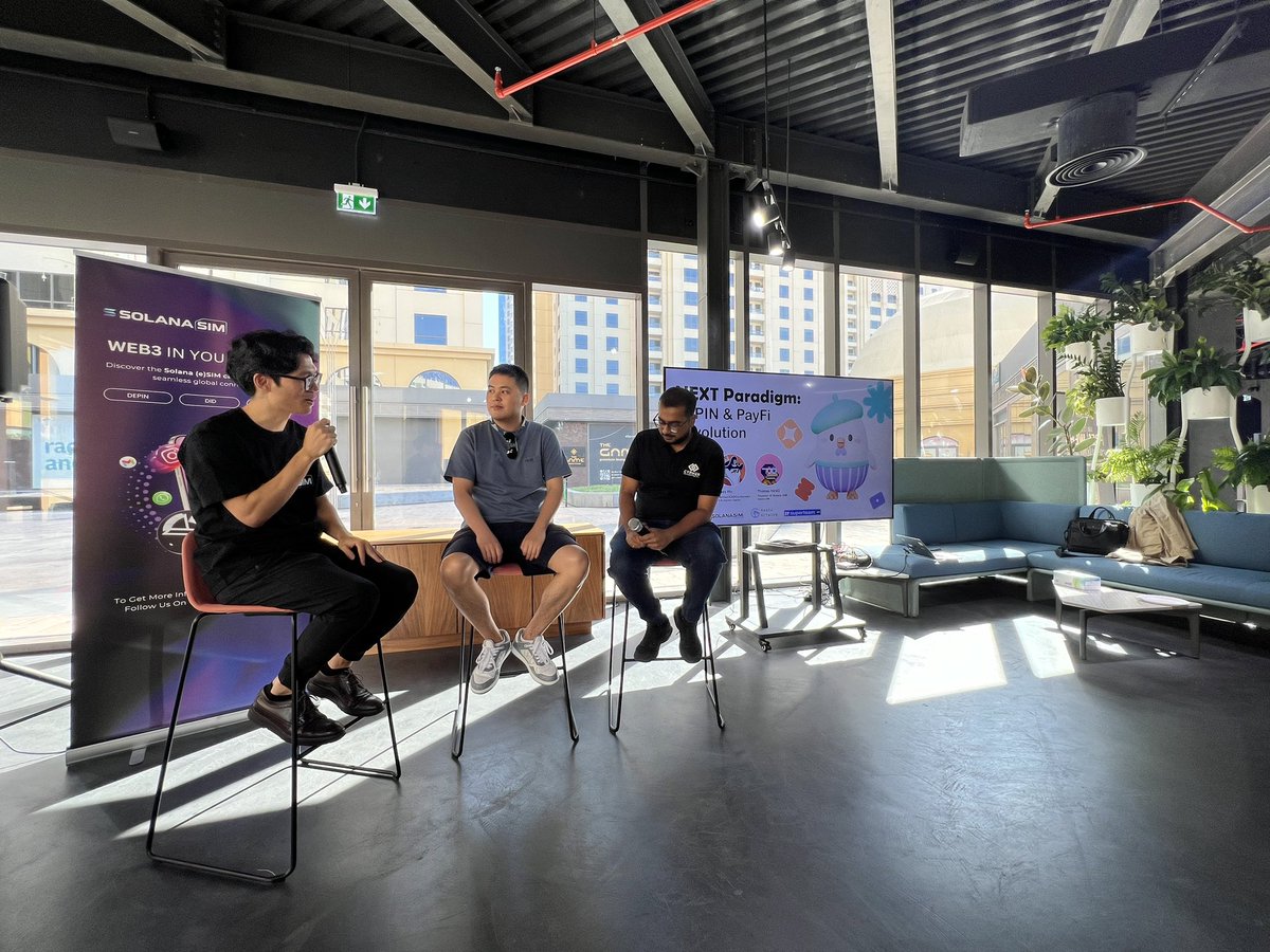 MiscGaby's tweet photo. Epic day in Dubai! Big thanks to our investors @cypher_capital , partners @MantaNetwork, and @SuperteamUAE for making it happen. 🙌

🔥 New Web3-ready website is live, and our Solana SIM card just dropped!

Here’s to building the future. 🚀 #Web3 #Solana #Dubai https://t.co/kzrrO3Ph7t