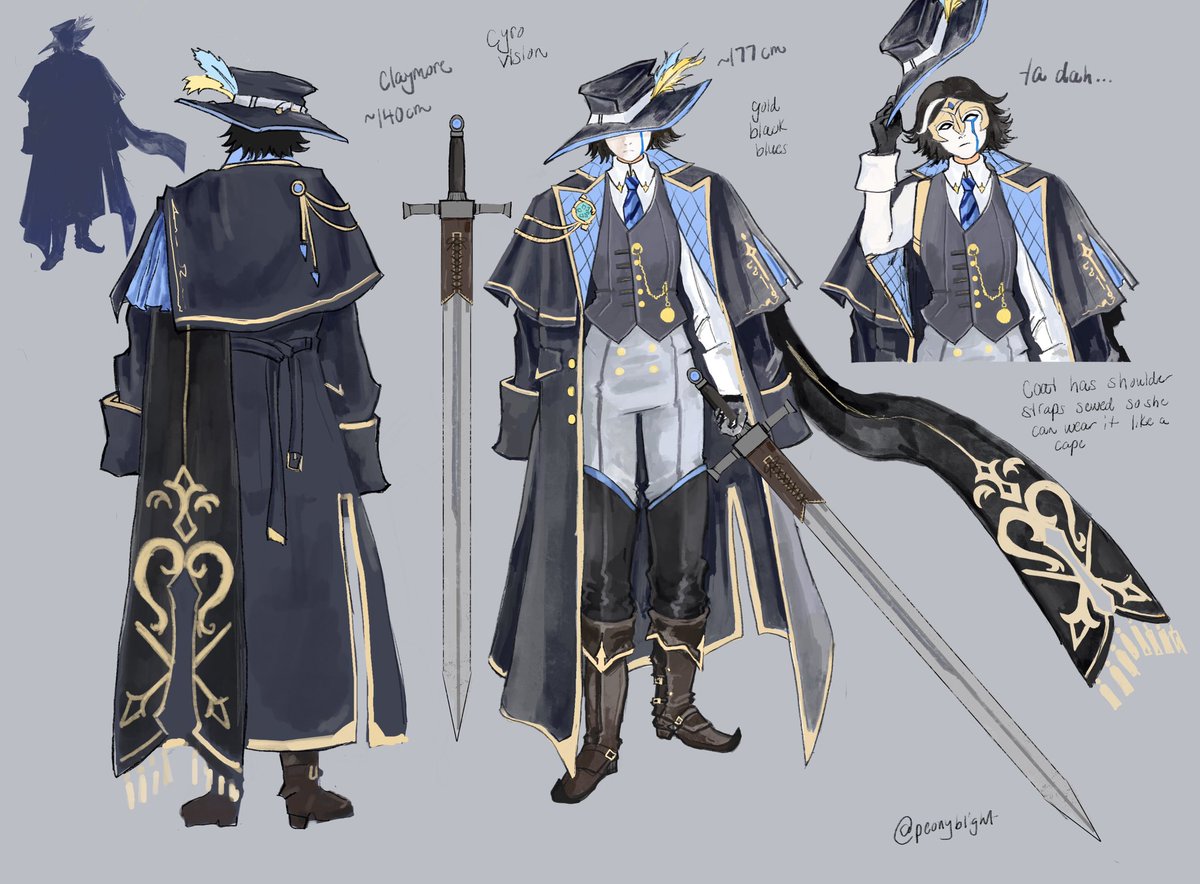 peonyblight's tweet photo. my design for Clorinde’s master, Petronilla ⚔️
#genshinimpact #petronilla https://t.co/VrBrLVScIC