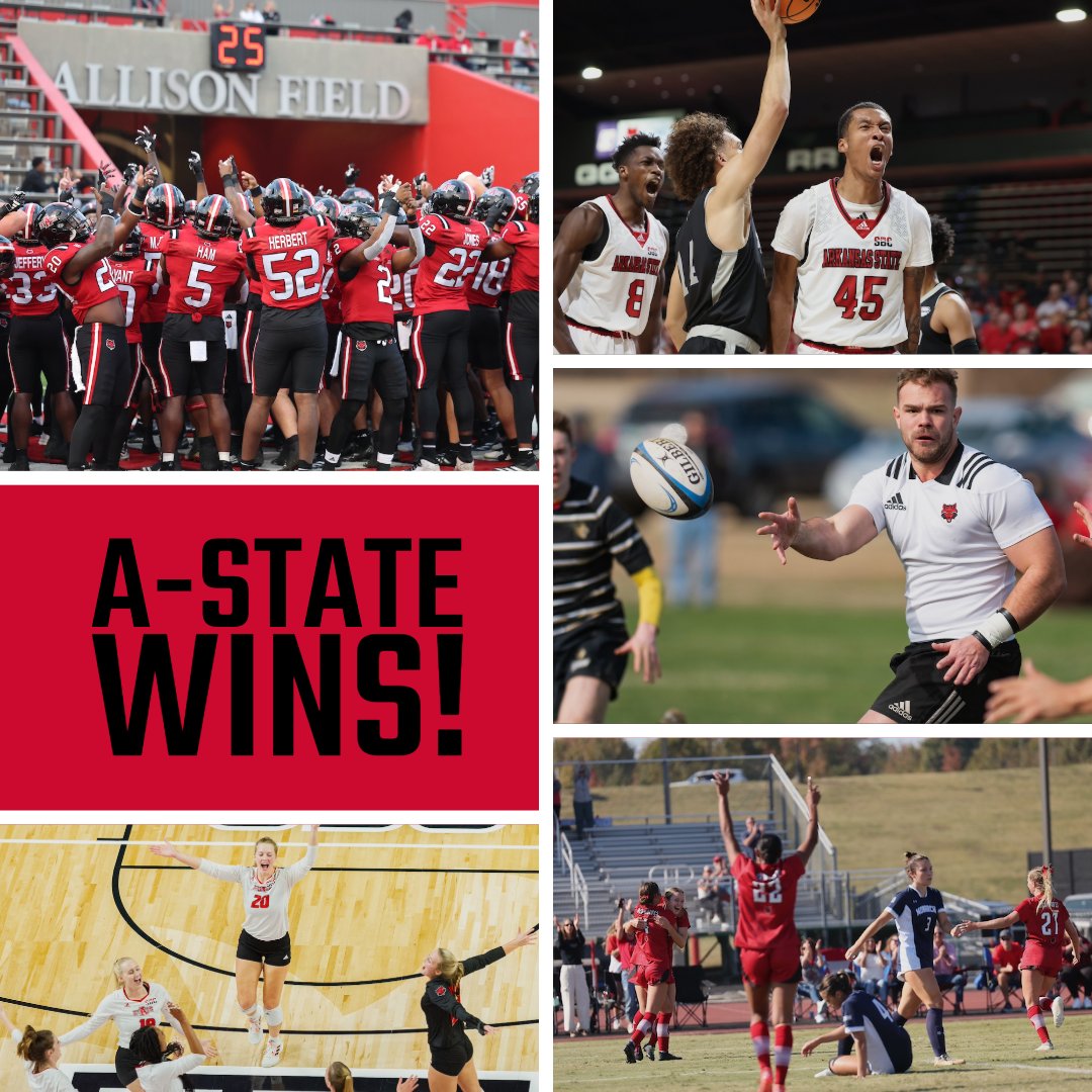 ArkansasState's tweet photo. Shoutout to our A-State athletic teams! ๐บ๐บ๐ค๐ฝ
Congratulations to the Football, Men's Basketball, Women's Volleyball, Women's Soccer, and Rugby teams for their incredible victories this weekend! Letโs keep this momentum going!
#AStateProud #WinningWeekend #WolvesUp https://t.co/nqWEmRdzpR