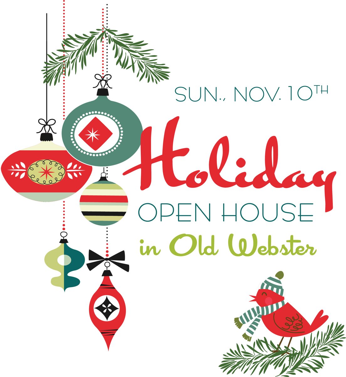 The 38th Annual Old Webster Holiday Open House is kicking off the holiday season with a full day of holiday magic on Sunday, November 10th from 10AM to 4PM.