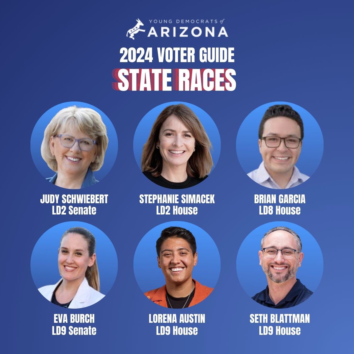 Young Democrats of Arizona (@ydaz) on Twitter photo Vote:
<a href="/AguilarYlenia/">Flor</a>, <a href="/JonathonRHill/">Jonathon Hill for AZ Corporation Commission</a> and <a href="/JoshuaP_AZ/">Joshua Polacheck ๐บ๐ธ</a> for Corporation Commission โ
@JudyForAZ
@SimacekforAZ
<a href="/BrianGarciaAZ/">Brian Garcia</a>
<a href="/EvaBurchAZ/">Eva Burch</a>
<a href="/LorenaAustin4Az/">Representative Lorena Austin</a>
<a href="/SethBlattman/">Seth Blattman</a> Vote:
<a href="/AguilarYlenia/">Flor</a>, <a href="/JonathonRHill/">Jonathon Hill for AZ Corporation Commission</a> and <a href="/JoshuaP_AZ/">Joshua Polacheck ๐บ๐ธ</a> for Corporation Commission โ
@JudyForAZ
@SimacekforAZ
<a href="/BrianGarciaAZ/">Brian Garcia</a>
<a href="/EvaBurchAZ/">Eva Burch</a>
<a href="/LorenaAustin4Az/">Representative Lorena Austin</a>
<a href="/SethBlattman/">Seth Blattman</a>