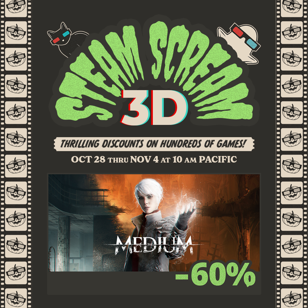 TheMediumGame's tweet image. Spooky season has arrived in Niwa! 🕯️
 
Get The Medium 60% off during the Scream Fest on #Steam and uncover the mysteries of the spirit world this #Halloween! Be sure to take advantage of this deal before November 4!
 
🎃Check it there 👉 bit.ly/TheMedium_Steam

#BlooberTeam