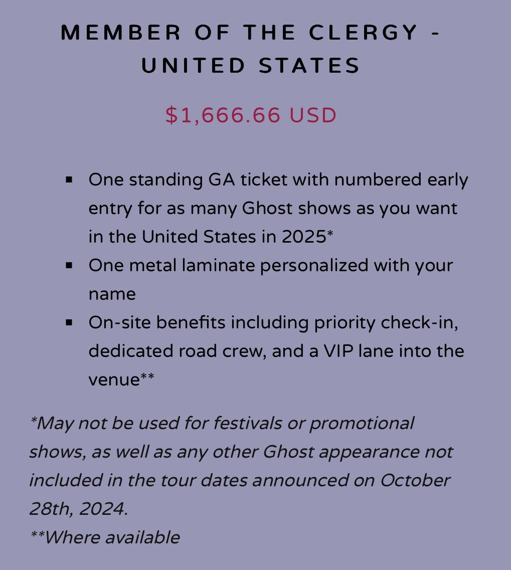 a lot of people are misunderstanding this package, it’s NOT the price for a vip ticket, don’t worry. it’s vip tickets for as many shows of the tour as you want, designed for people who follow them on tour
