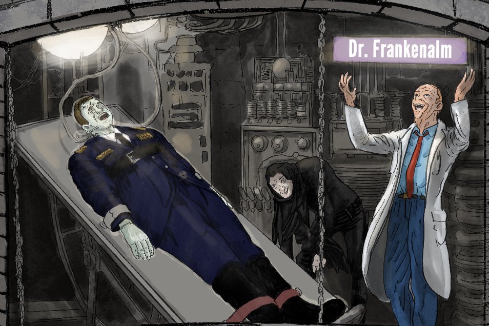 “Enter If You Dare,” 10/28/24, Honolulu Civil Beat. This one is about the police commission; how the body responsible for holding police accountable meets inside police HQ. Check it out at civilbeat.org/2024/10/will-c…

#editorialcartoon #linesofattack #policemisconduct