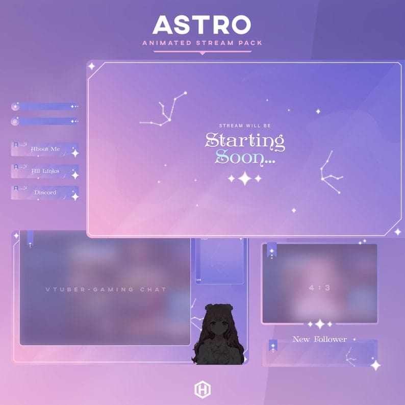 astrogotyou's tweet photo. Astro got you a Universe/Galaxy themed overlay set 🌟

Showing up as a professional on your streams is what matters.💥

The full video will be posted soon.💫

COMMISSION OPEN:

#twitch #twitchaffiliated #envtuber #VtuberDebut #vtuber #smallstreamer #twitchlivestream #overlay #art https://t.co/AZHzGBfKzt