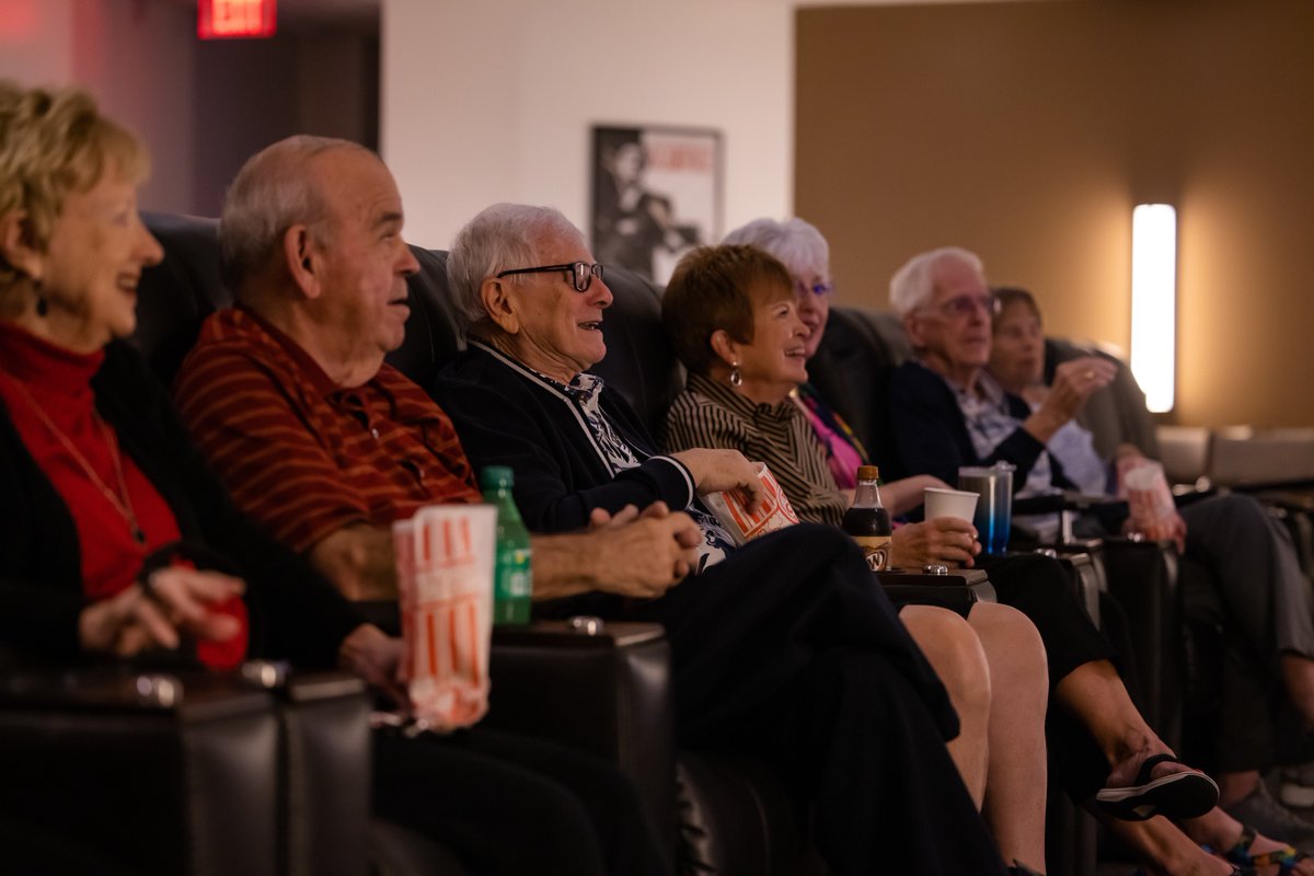 Lights, camera, relaxation! 🎬🍿 At Amavida, we love bringing residents together for regular movie nights. It’s the perfect way for residents to unwind, enjoy their favorite films, and connect with neighbors. Grab your popcorn and join us for an evening of entertainment!