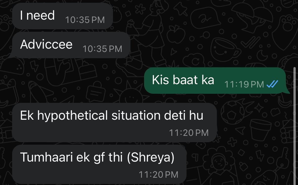 Life update - GF hona is hypothetical situation for me