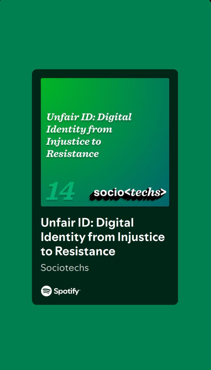 Silvia Masiero (@silviahedley) on Twitter photo On air with the #booklaunch podcast for my book Unfair ID!
First crossover between our #Sociotechs podcast and <a href="/isdigestpodcast/">IS DIGEST Podcast</a>, of which we are massive fans. Big thanks <a href="/grundstrom_c/">Casandra Grundstrom</a> and <a href="/ktejas98/">Tejas Kotha</a>. A dream comes true!
Episode here: 👉👉 open.spotify.com/episode/5JU8U2…
#UnfairID 📚🧡 On air with the #booklaunch podcast for my book Unfair ID!
First crossover between our #Sociotechs podcast and <a href="/isdigestpodcast/">IS DIGEST Podcast</a>, of which we are massive fans. Big thanks <a href="/grundstrom_c/">Casandra Grundstrom</a> and <a href="/ktejas98/">Tejas Kotha</a>. A dream comes true!
Episode here: 👉👉 open.spotify.com/episode/5JU8U2…
#UnfairID 📚🧡
