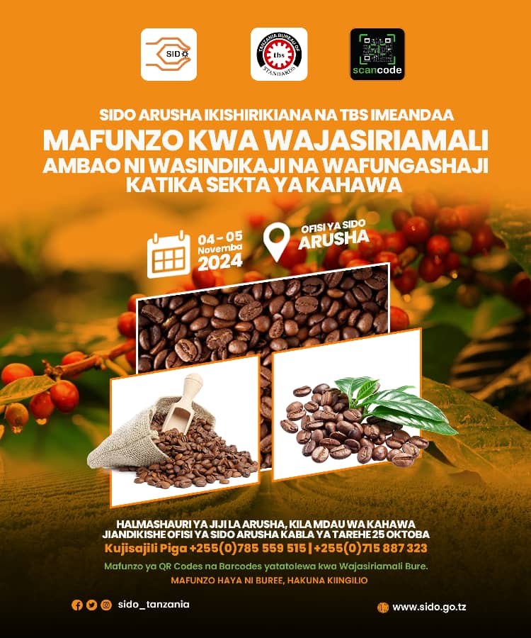 ARUSHA
Fursa isikupite, jipange kuhudhuria ufaidike.