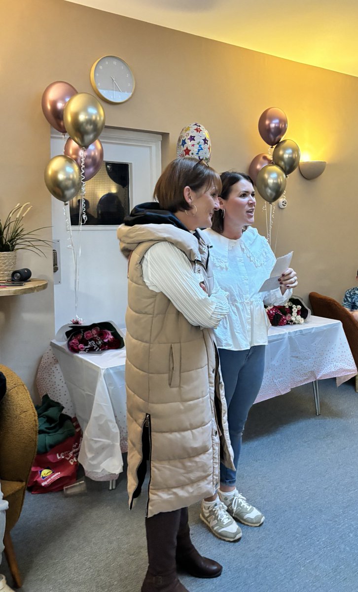 MissSSheedy's tweet photo. What a lovely community of parents @StDavidsCiWPrm has! They totally spoilt my mum after 16 years of hard work and dedicated service. So nice to see her smile and finally get the send off she deserves. 🥹❤️ https://t.co/yRmWhSXuPM