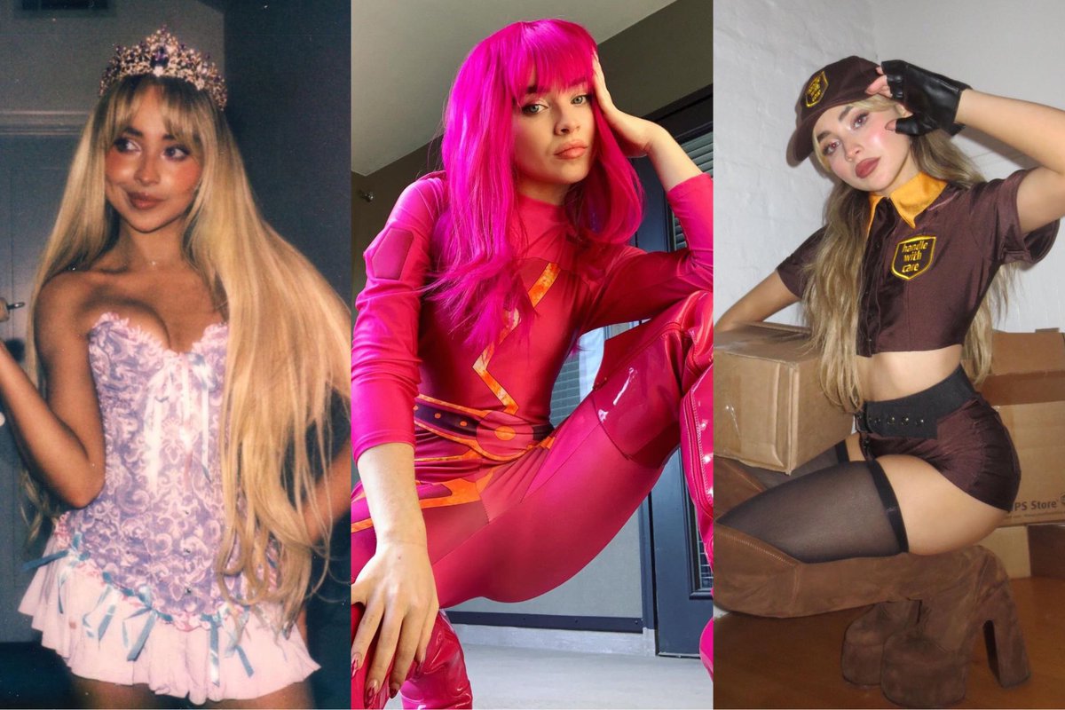 brinajpg's tweet image. sabrina carpenter's halloween costumes through the years;

thread! ★