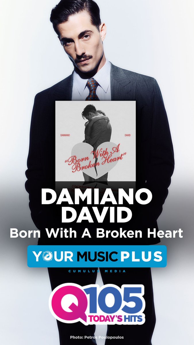 Your Music Plus introduces you to Damiano David – Italian artist and next big thing! Hear the new song “Born With A Broken Heart”, including exclusive content from Damiano himself about who he is and what’s in store. It’s Your Music Plus, only on Q105!! 

#YourMusicPlus
#YMP