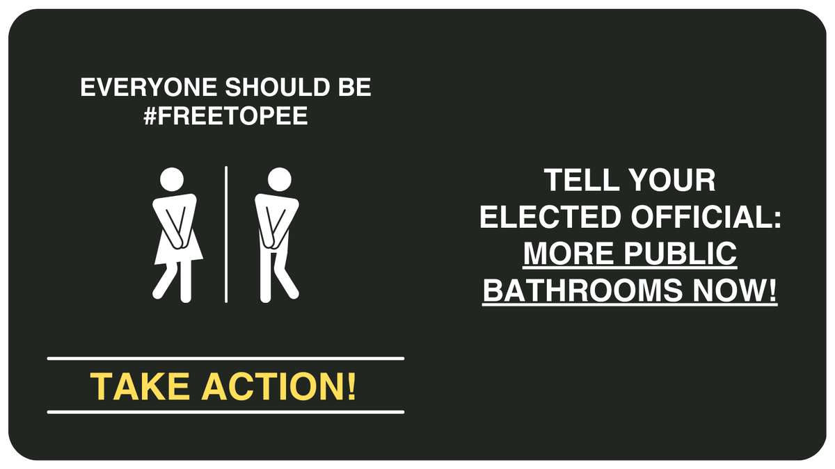 Coalition for the Homeless (@nyhomeless) on Twitter photo Needed to go, but couldn’t find a bathroom in NYC? <a href="/NYCCouncil/">New York City Council</a> is considering 3 bills that would expand public bathrooms. Use our easy tool to tell your Council Member: public bathrooms are a priority!
Take Action Today: ➡️ bit.ly/freetopee
Everyone should be #FreeToPee! Needed to go, but couldn’t find a bathroom in NYC? <a href="/NYCCouncil/">New York City Council</a> is considering 3 bills that would expand public bathrooms. Use our easy tool to tell your Council Member: public bathrooms are a priority!
Take Action Today: ➡️ bit.ly/freetopee
Everyone should be #FreeToPee!