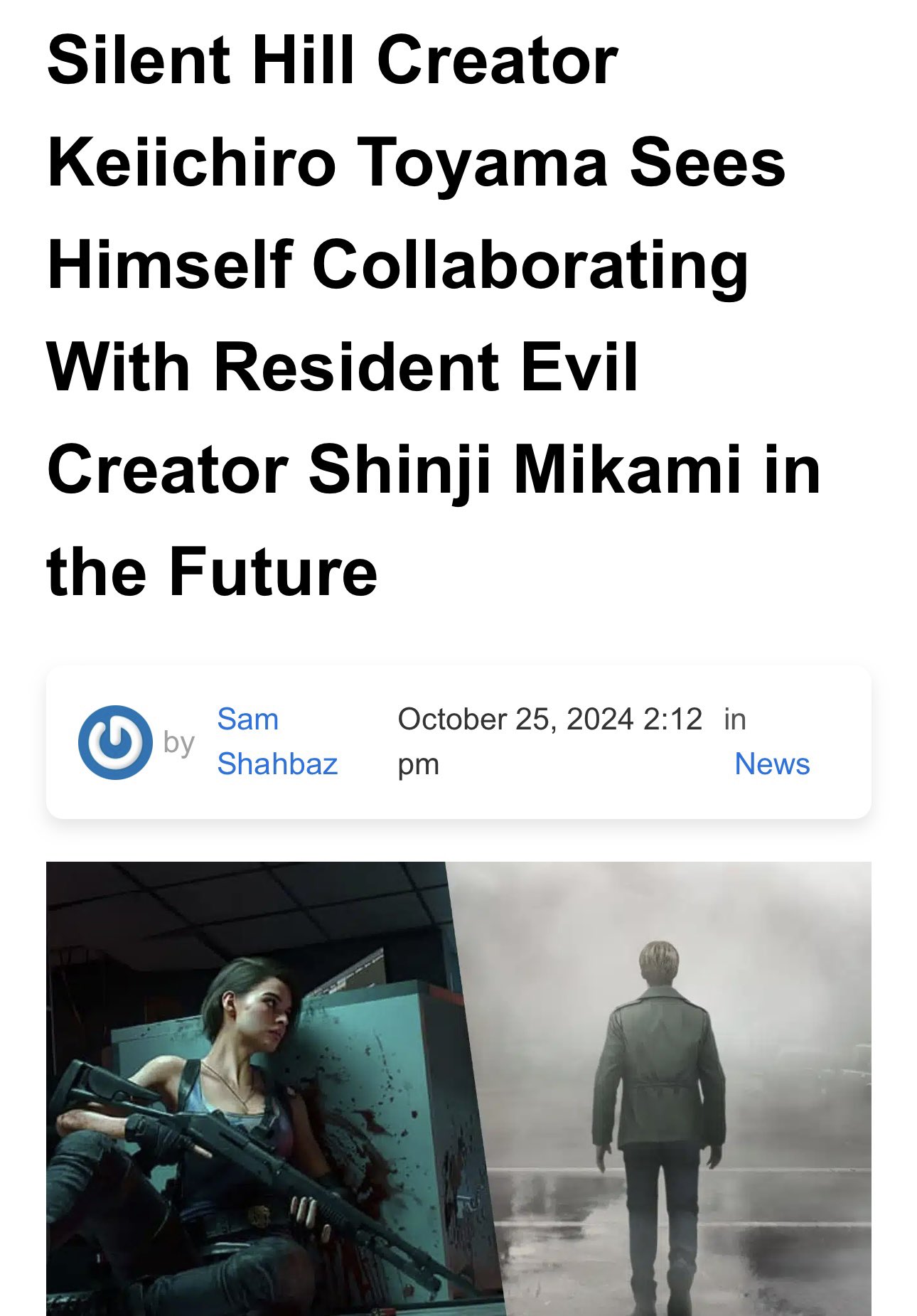 🩸═𝐒𝐚𝐢𝐧𝐭✵𝐒𝐢𝐥𝐞𝐧𝐭═🩸 on X: &ldquo;Silent Hill 1 creator 