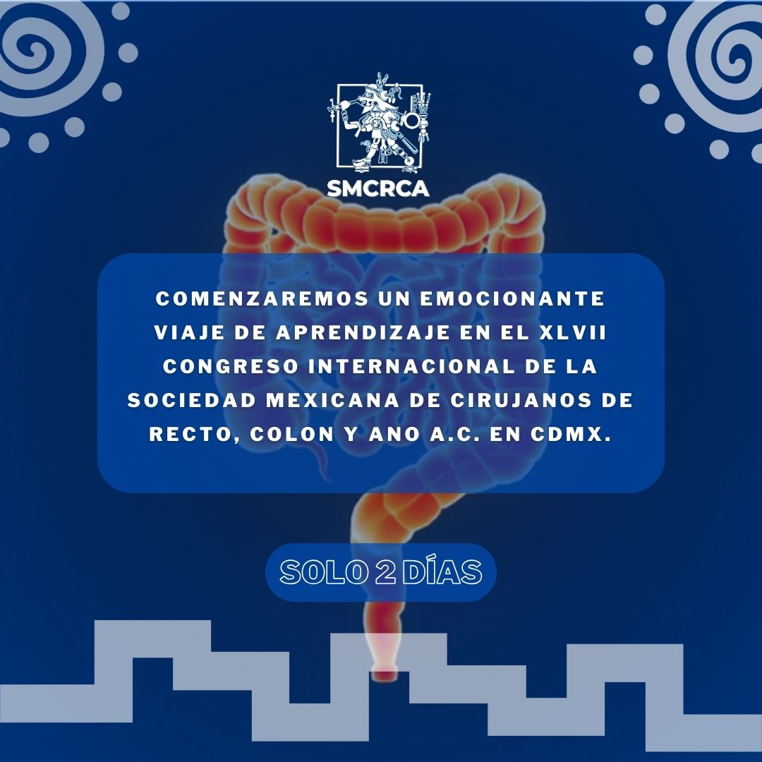 smcrca's tweet photo. En 2 días, comenzaremos un emocionante viaje de aprendizaje en el XLVII Congreso Internacional de la Sociedad Mexicana de Cirujanos de Recto, Colon y Ano A.C. en CDMX. https://t.co/cWYxm48zxz

#2DíasParaElCongreso #SMCRCA2024 #ViajeDeAprendizaje #Proctología https://t.co/HPJ9oUNrR8