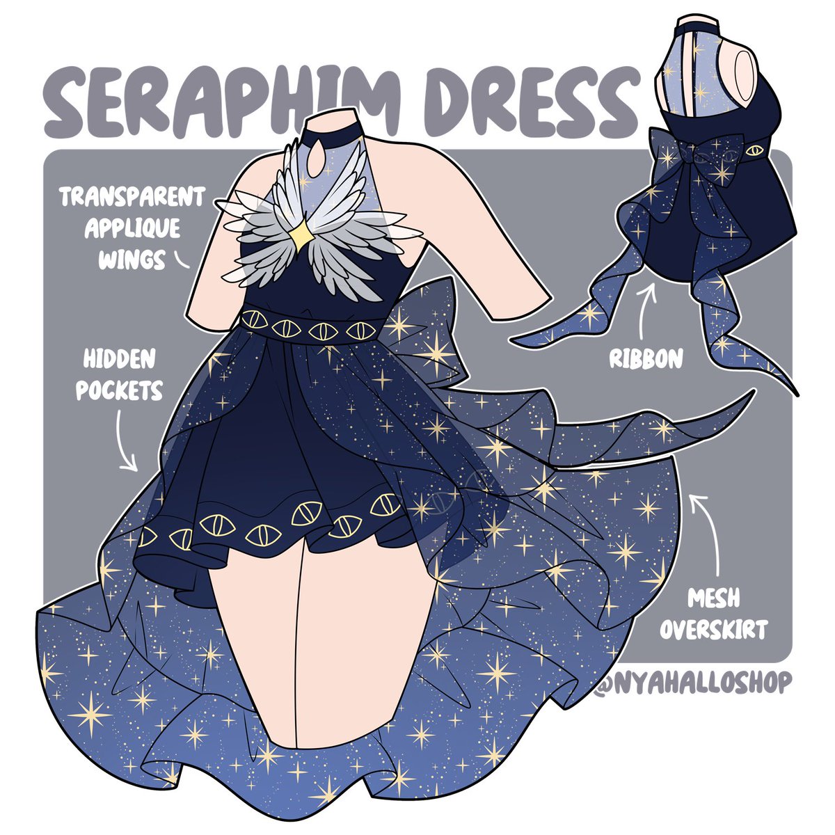 NyahalloShop's tweet photo. Seraphim dress 🪽 Yes or no? ✨ https://t.co/M8cqj2Ga2H