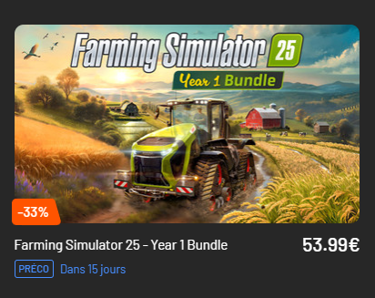 MrRatSuper's tweet photo. Farming Simulator 25 arrive dans 15 jours ! C'est le moment de le préco chez @InstantGamingFR !
💿 https://t.co/xNmmH4eL7I
#fS15 #farmingsimulator25 https://t.co/NNILjEXczD